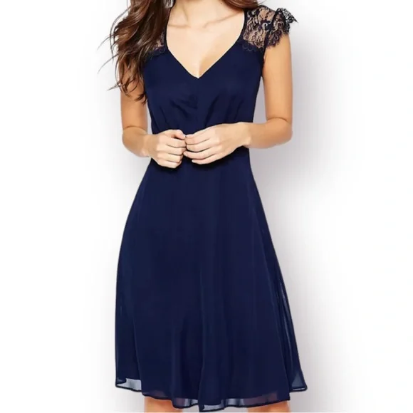 ASOS | Dresses | Asos Elise Ryan Lace Chiffon Dress Navy Blue Fit N Flare Back Cutout Size 6 | Poshmark ASOS | Dresses | Asos Elise Ryan Lace Chiffon Dress Navy Blue Fit N Flare Back Cutout Size 6 | Poshmark